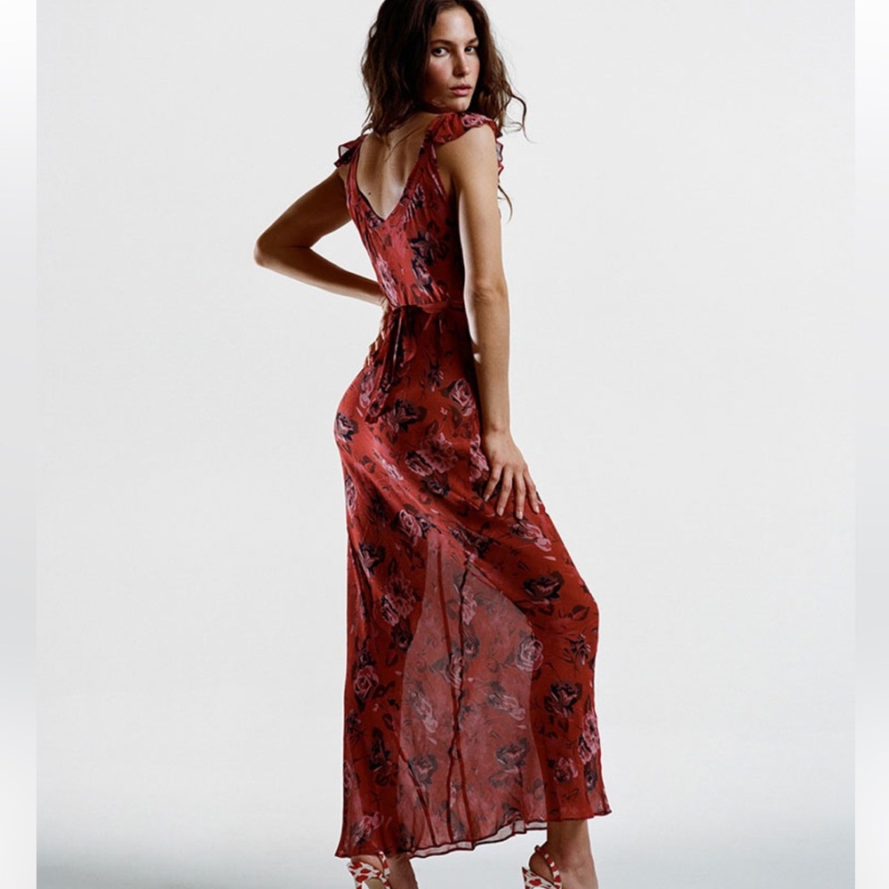 Realisation Par Red Floral Maxi Dress - Picture 4 of 6